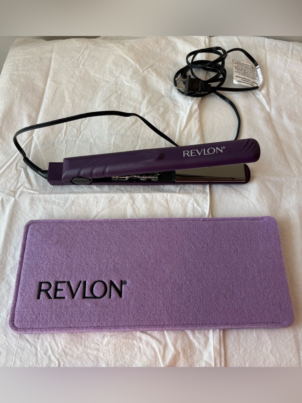 Revlon Purple Hair Straightener - with heat mat